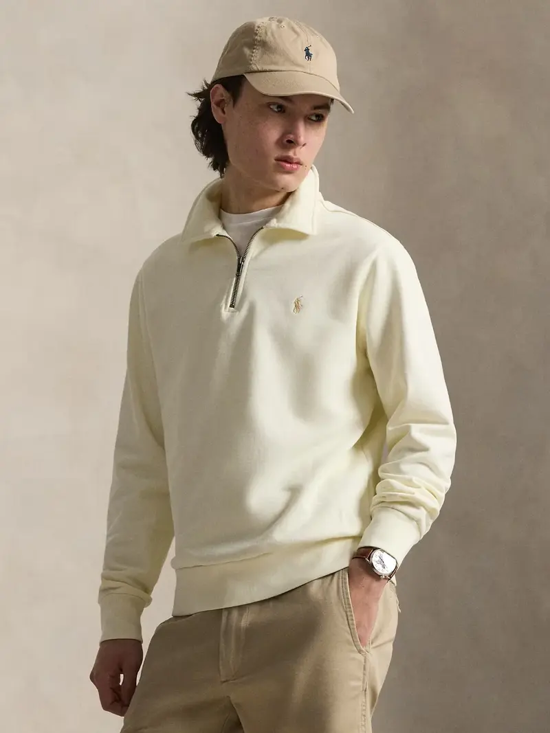 Sweat camionneur Ralph Lauren beige