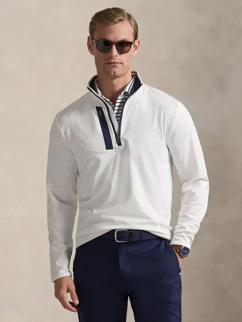 Sweat camionneur RLX Ralph Lauren blanc