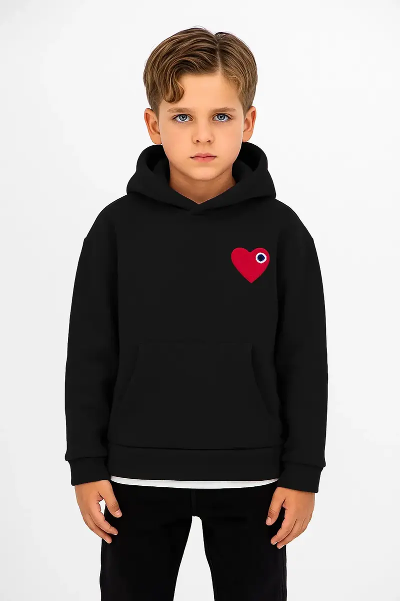 Sweat Capuche Coeur enfant