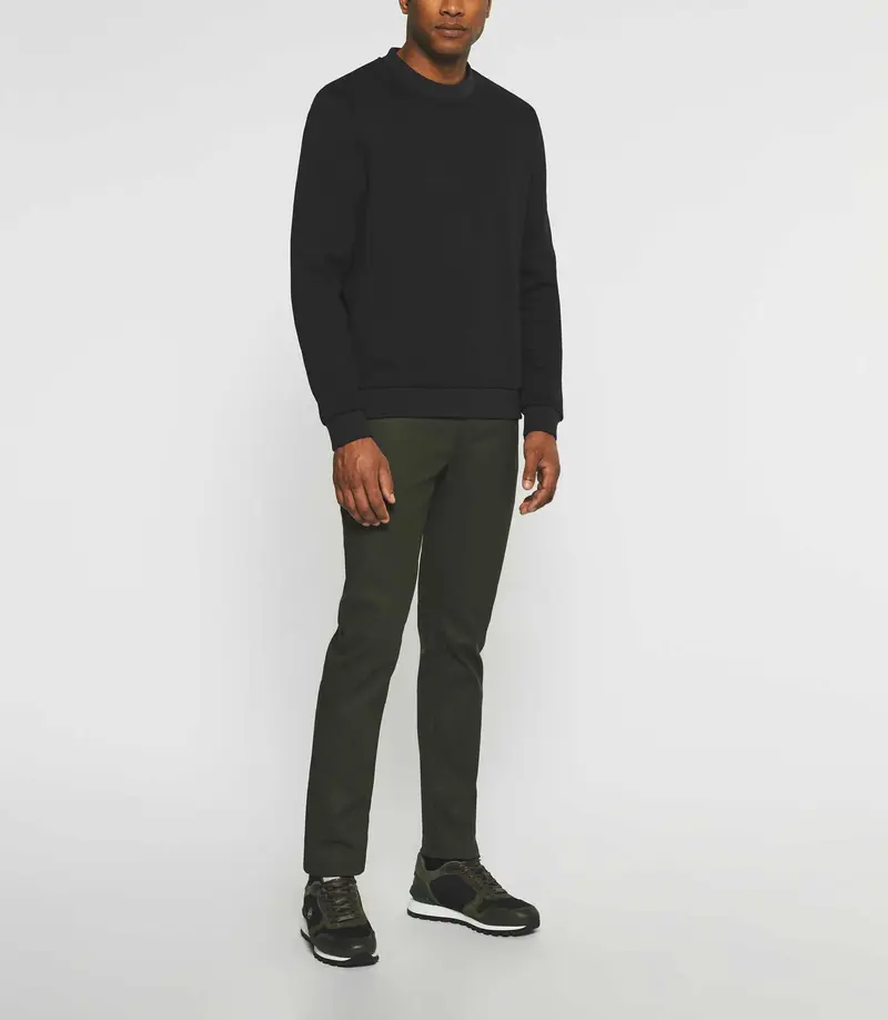 Sweat col rond uni noir SWBENJI