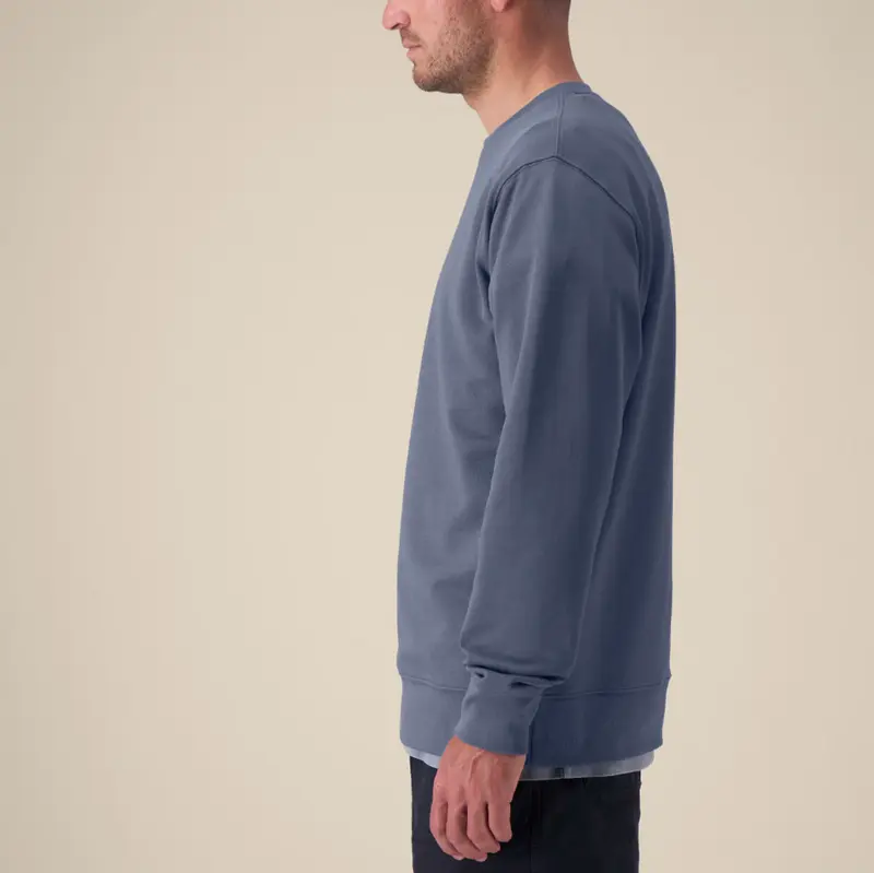 Sweat en molleton gratté gris bleu