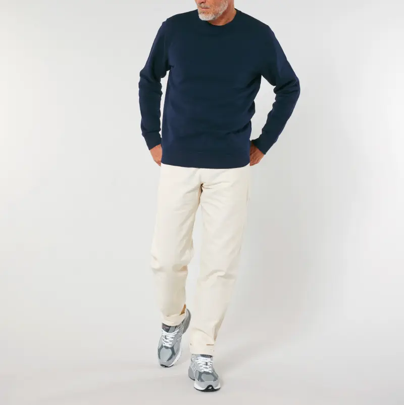 Sweat en molleton gratté navy