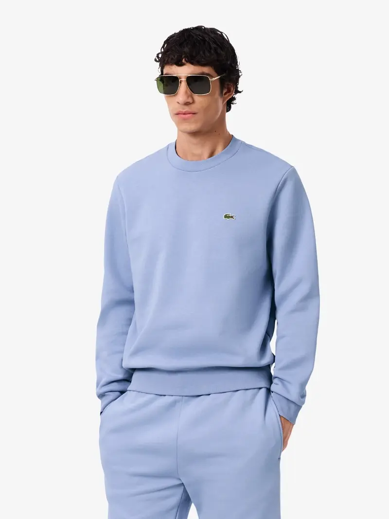 Sweat Lacoste violet en molleton