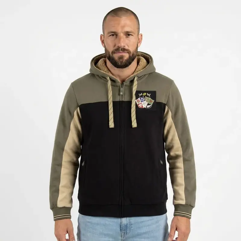 Sweat zippé à capuche Barbarians doublé polaire