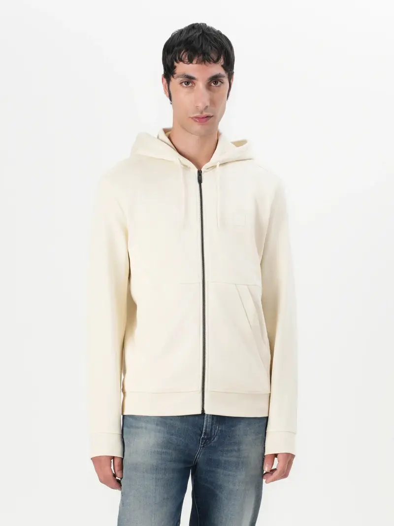 Sweat zippé à capuche BOSS jaune