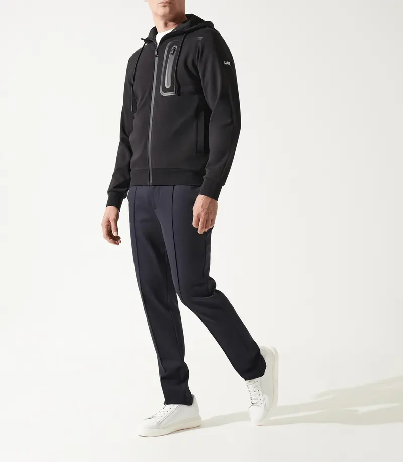 Sweat zippé à capuche noir