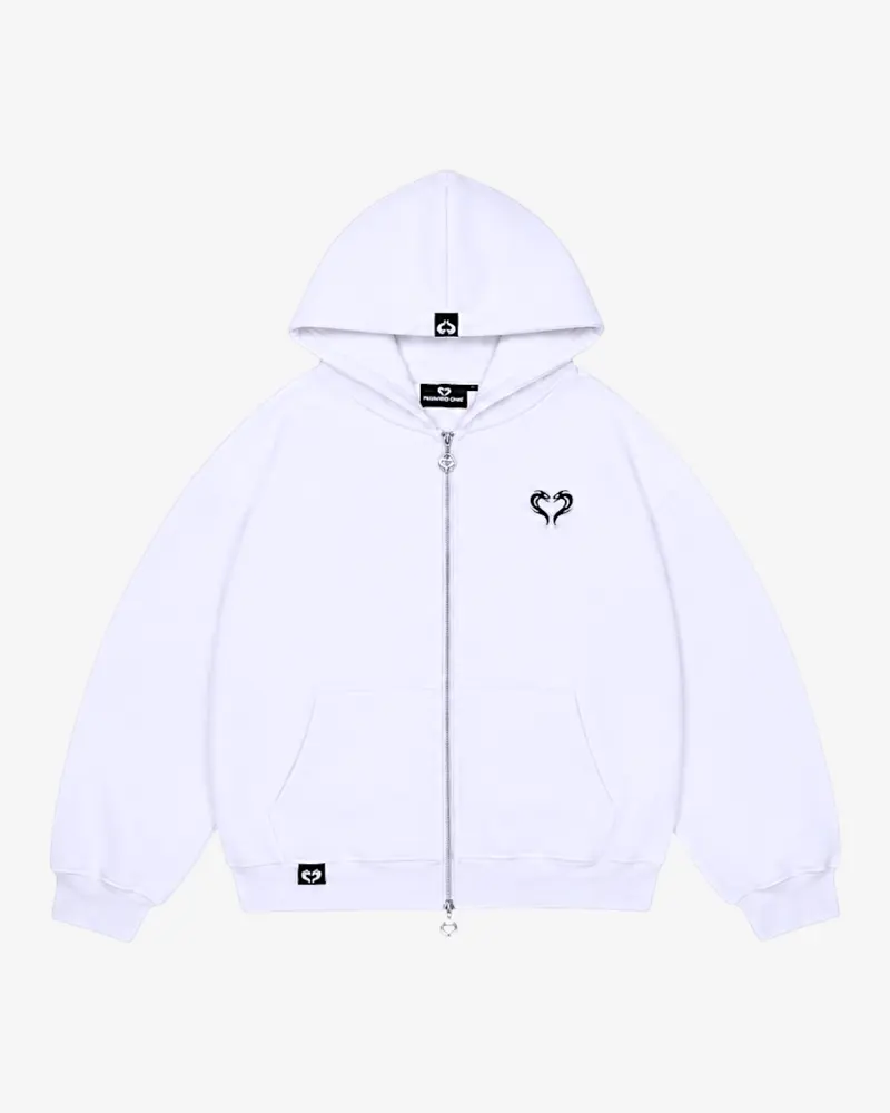 SWEAT ZIPPÉ - BLANC POLAIRE