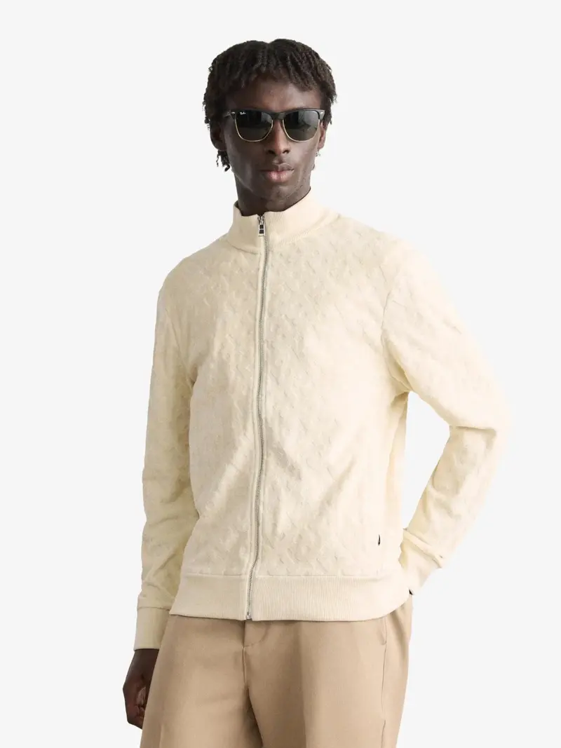 Sweat zippé BOSS beige