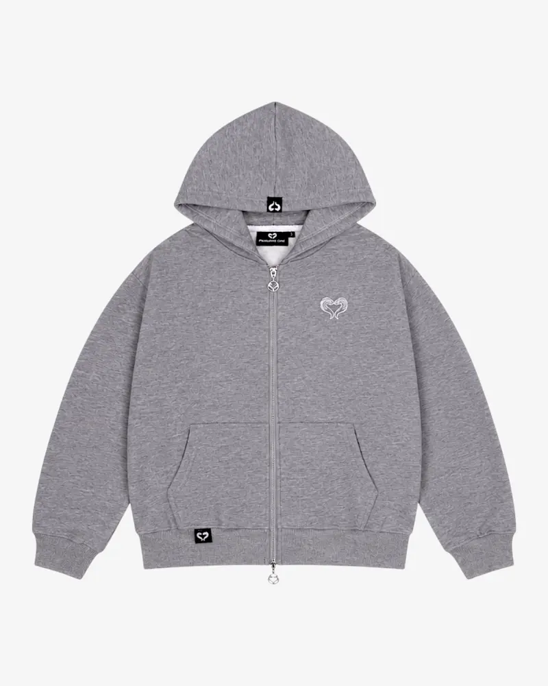 SWEAT ZIPPÉ - GRIS BÉTON