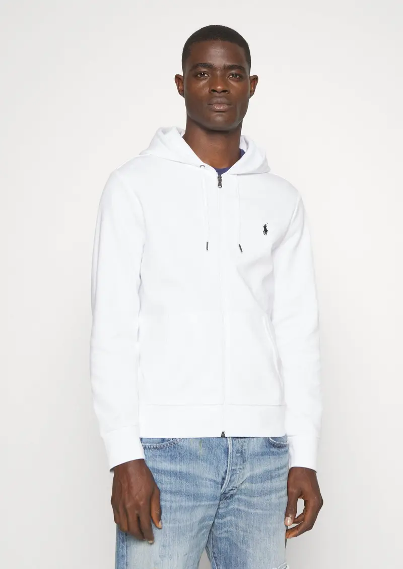 Sweat zippé Ralph Lauren blanc