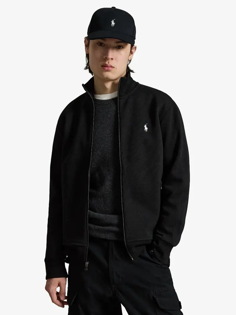 Sweat zippé Ralph Lauren noir