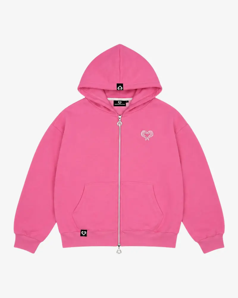 SWEAT ZIPPÉ - ROSE BUBBLE GUM