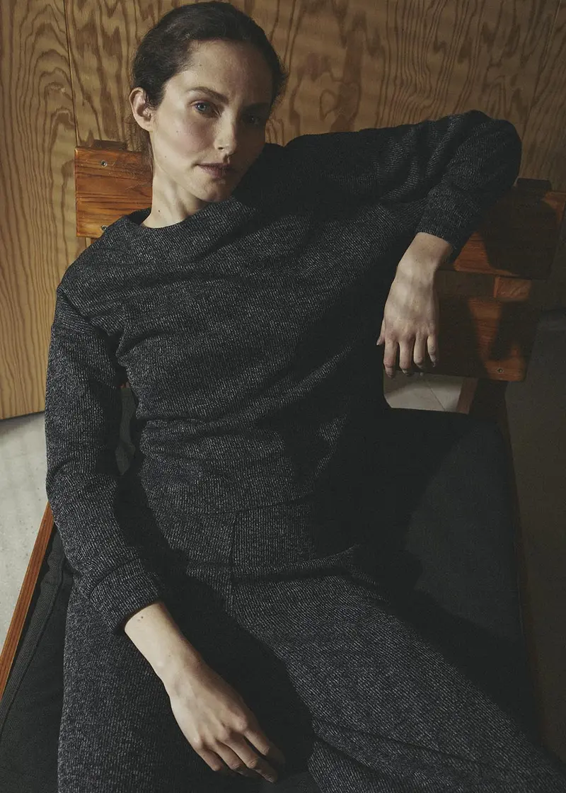 Sweatshirt oversize noir manches longues