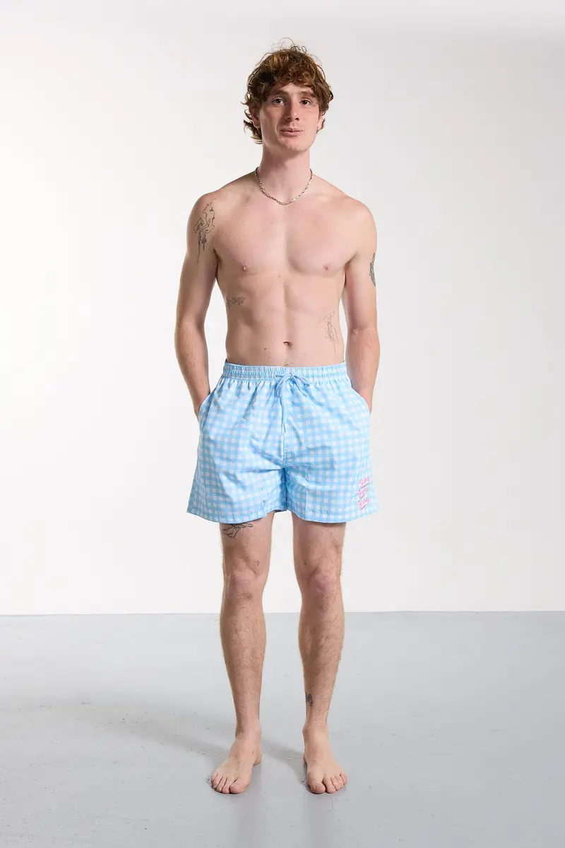 Swimshort Gianni Vichy Light Blue