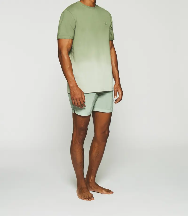 T-shirt à manches courtes dégradé dip dye kaki GUYTO