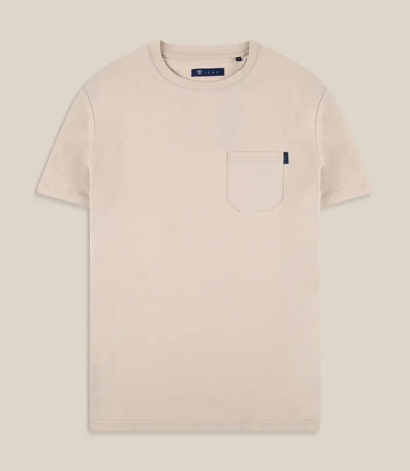 T-shirt à poche beige
