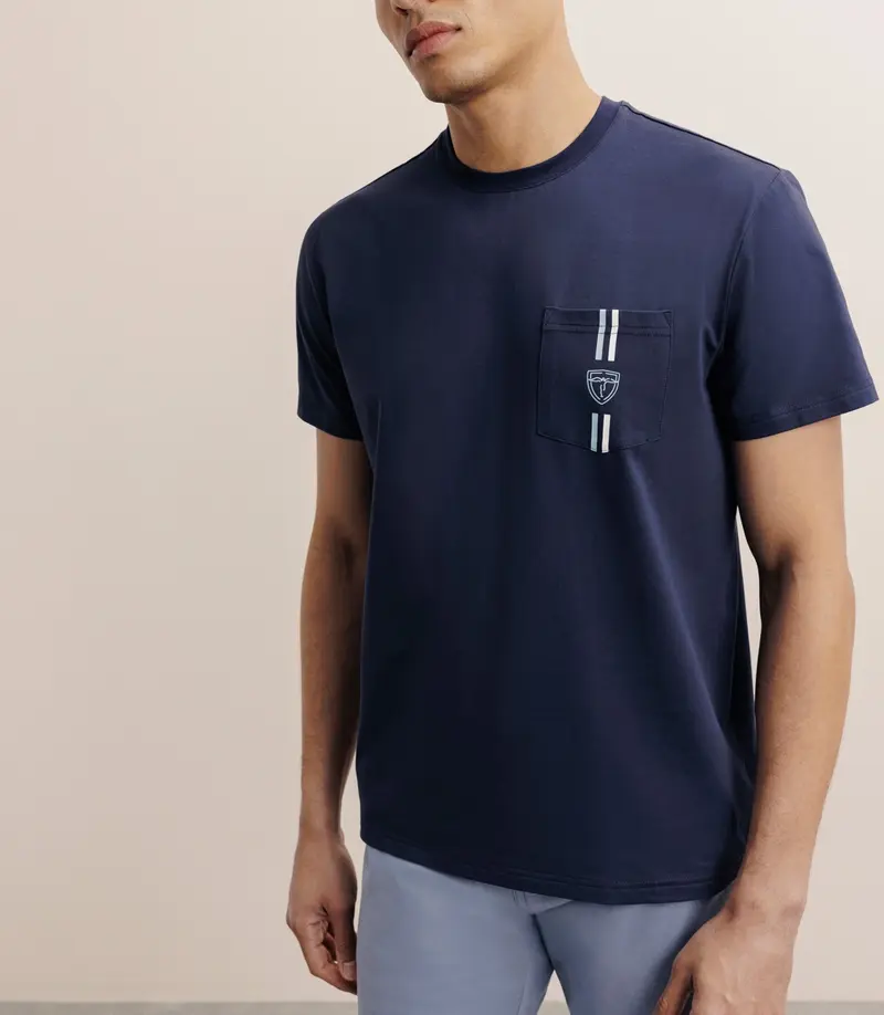 T-shirt à poche marine