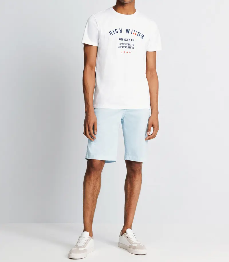T-shirt avec borderie blanc