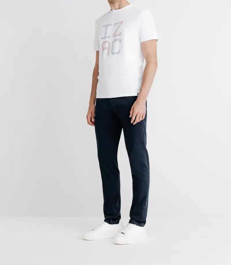 T-shirt avec écriture au centre blanc