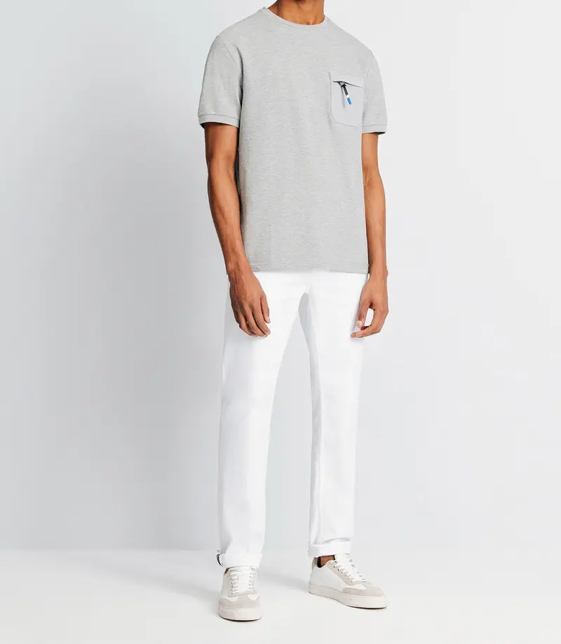 T-shirt avec poche zippée gris