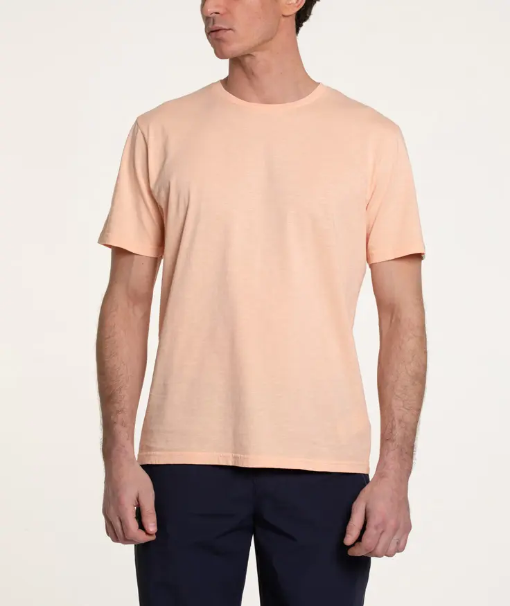 T-SHIRT BASIC ROND - FLAMINGO