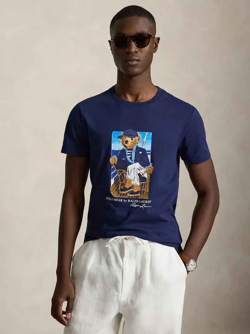 T-Shirt Bear Ralph Lauren marine