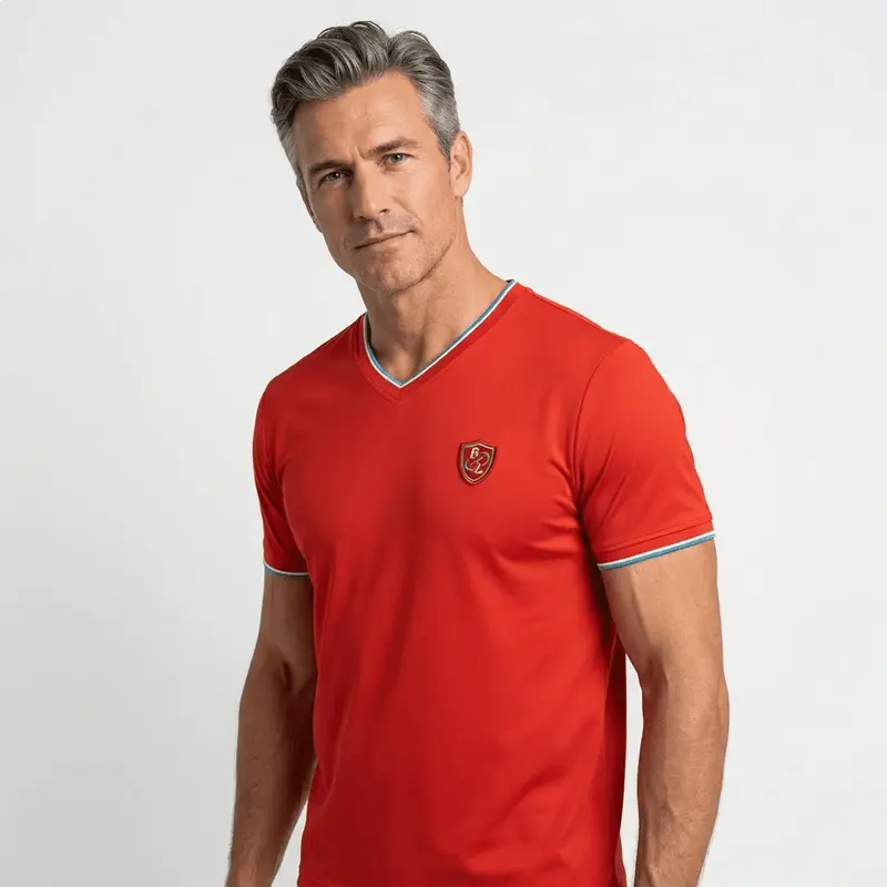 T-shirt BL orange col V