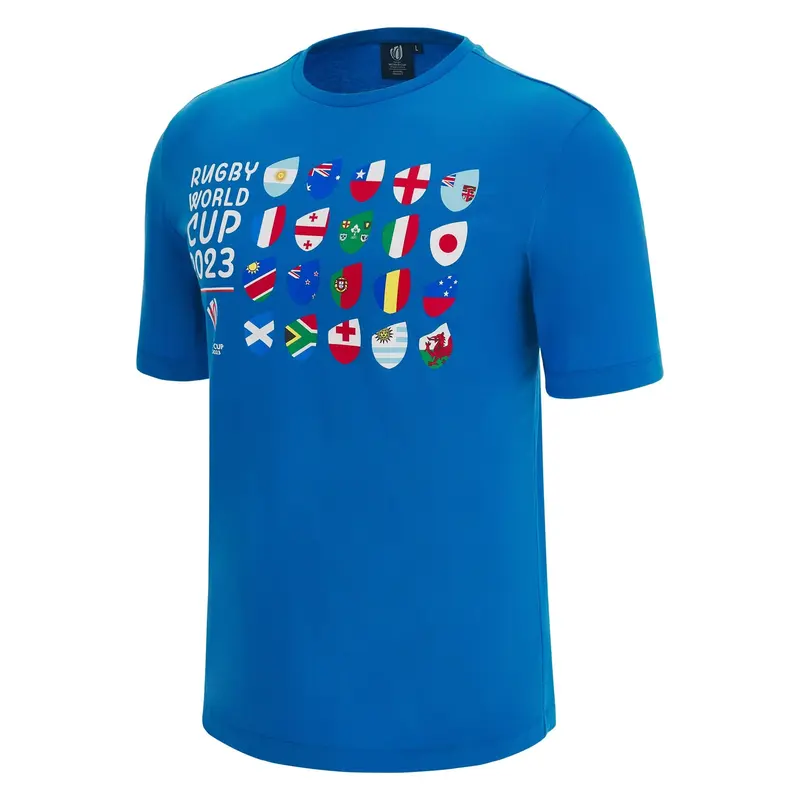 T-shirt bleu & drapeaux RWC France 2023