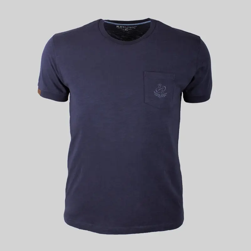 T-shirt bleu marine poche poitrine