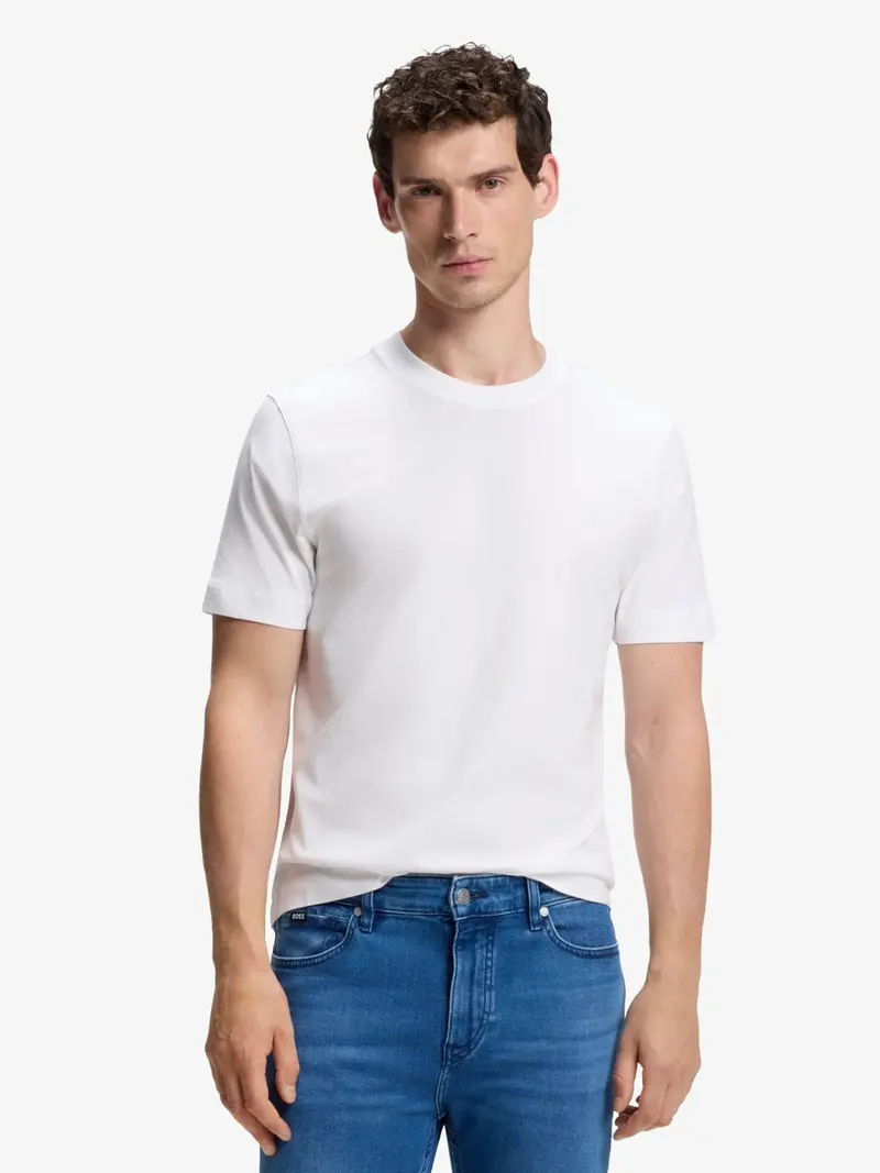 T-Shirt BOSS blanc en coton