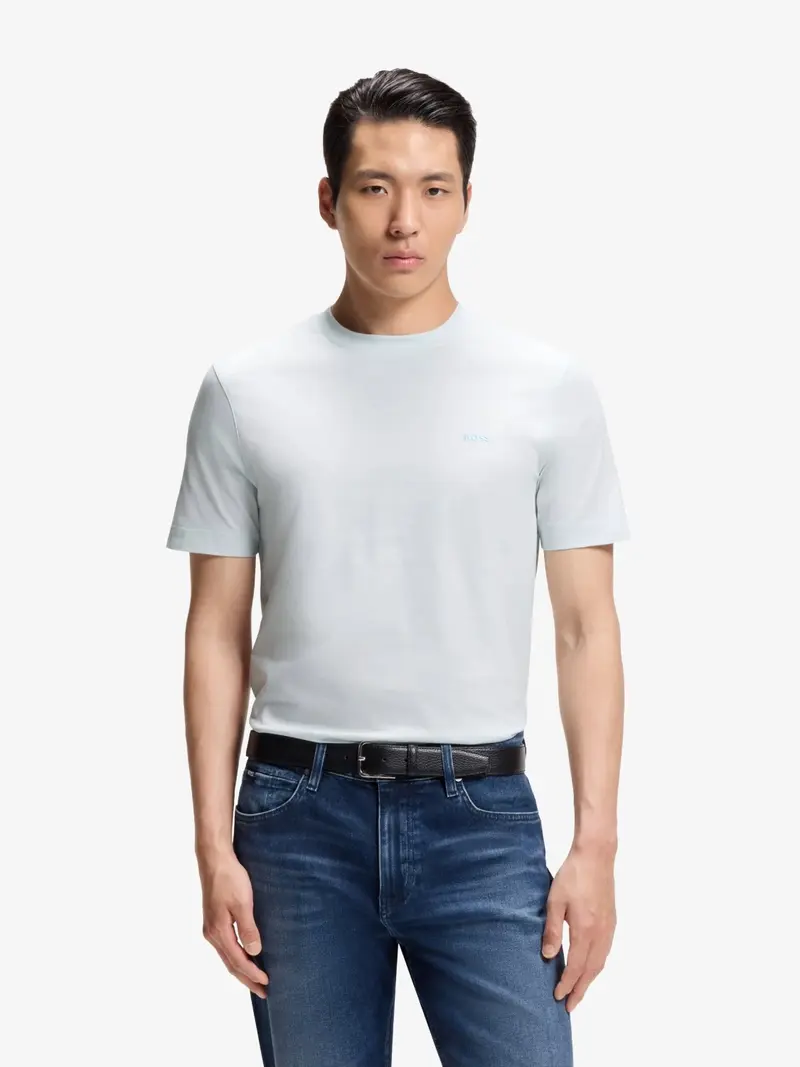 T-Shirt BOSS bleu en coton