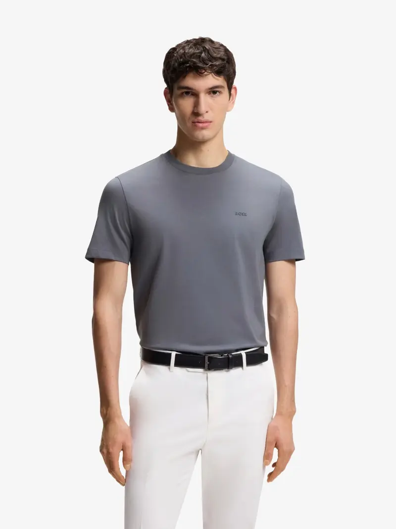 T-Shirt BOSS gris en coton