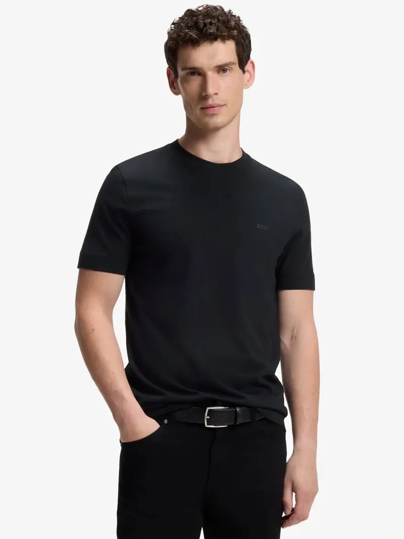 T-Shirt BOSS marine en coton