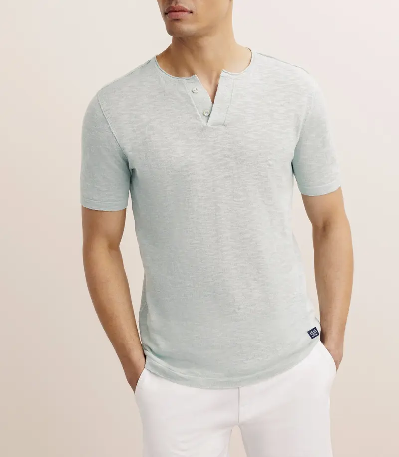 T-shirt boutonné vert