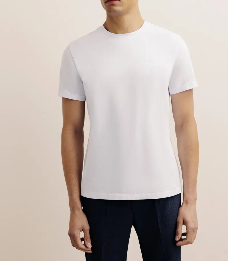T-shirt col rond blanc