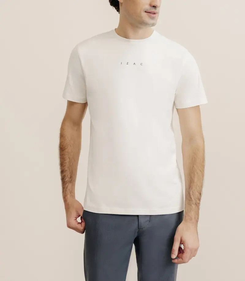 T-shirt col rond écru