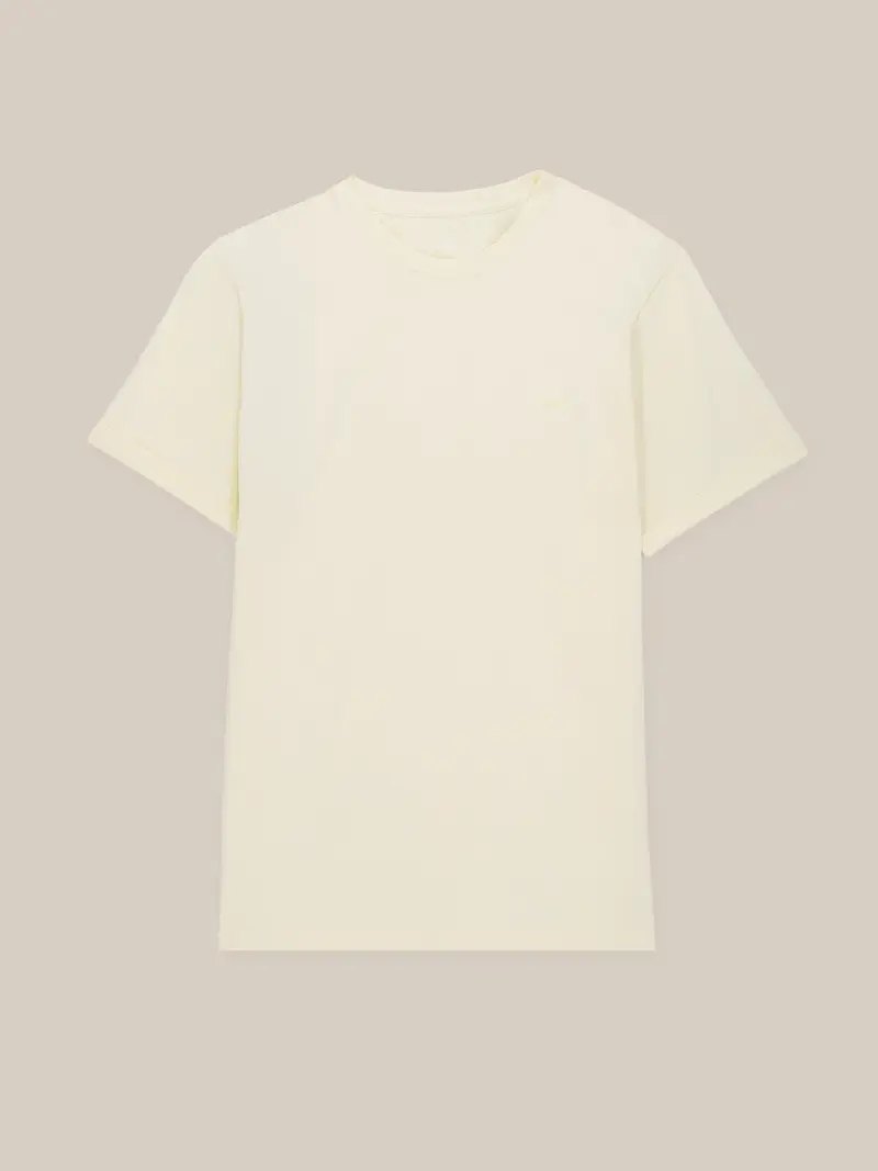 T-shirt col rond  jaune pale