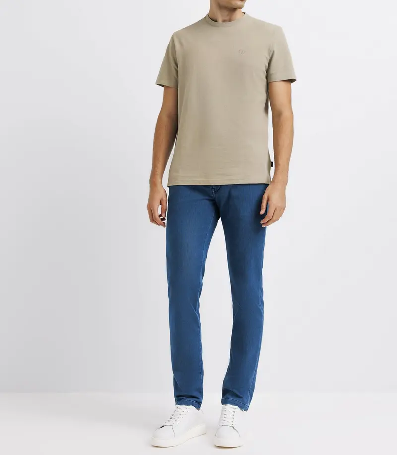 T-shirt col rond kaki