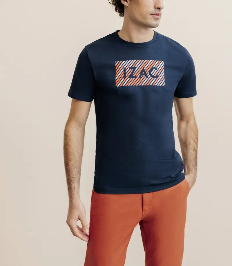 T-shirt col rond marine