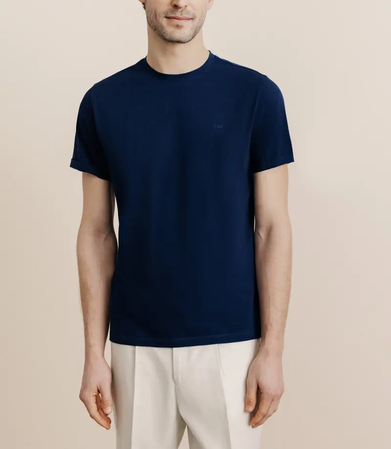 T-shirt col rond marine