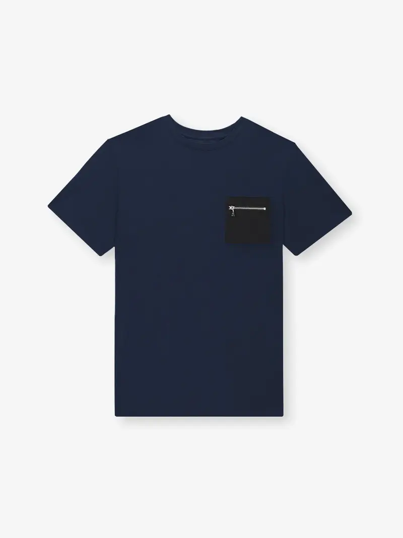 T-shirt col rond marine