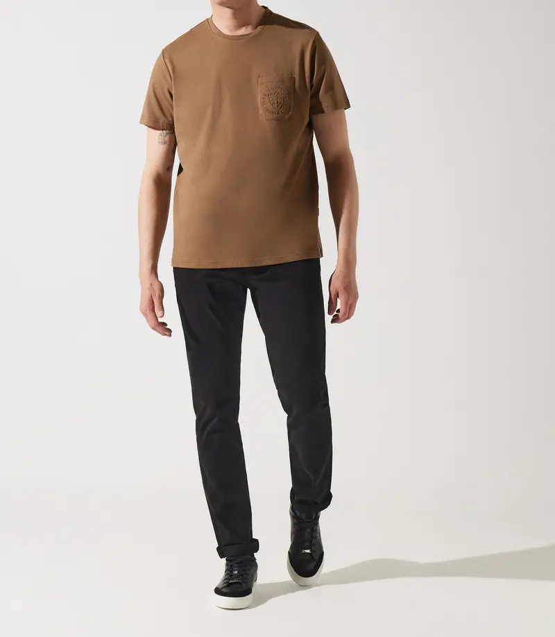 T-shirt col rond poche logo camel foncé GABRIEL