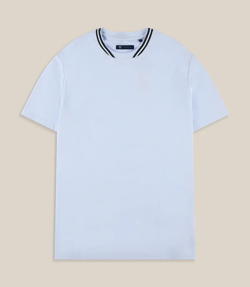 T-shirt col teddy ciel