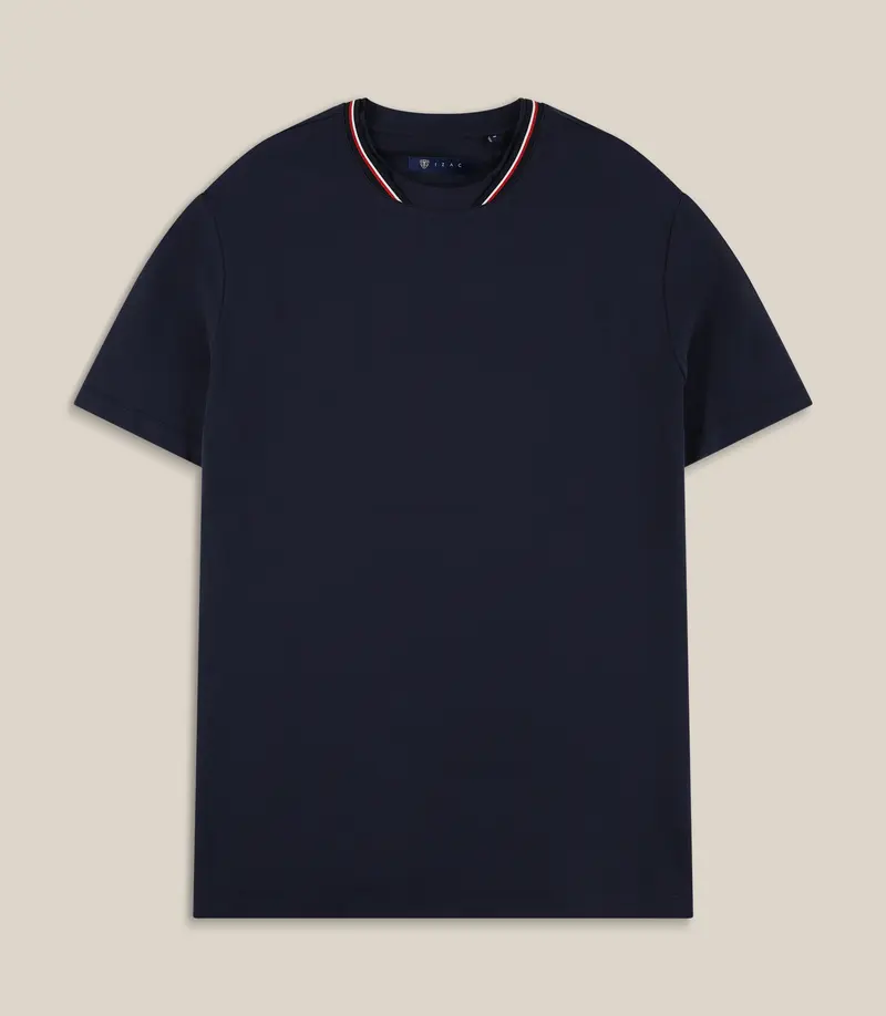 T-shirt col teddy marine