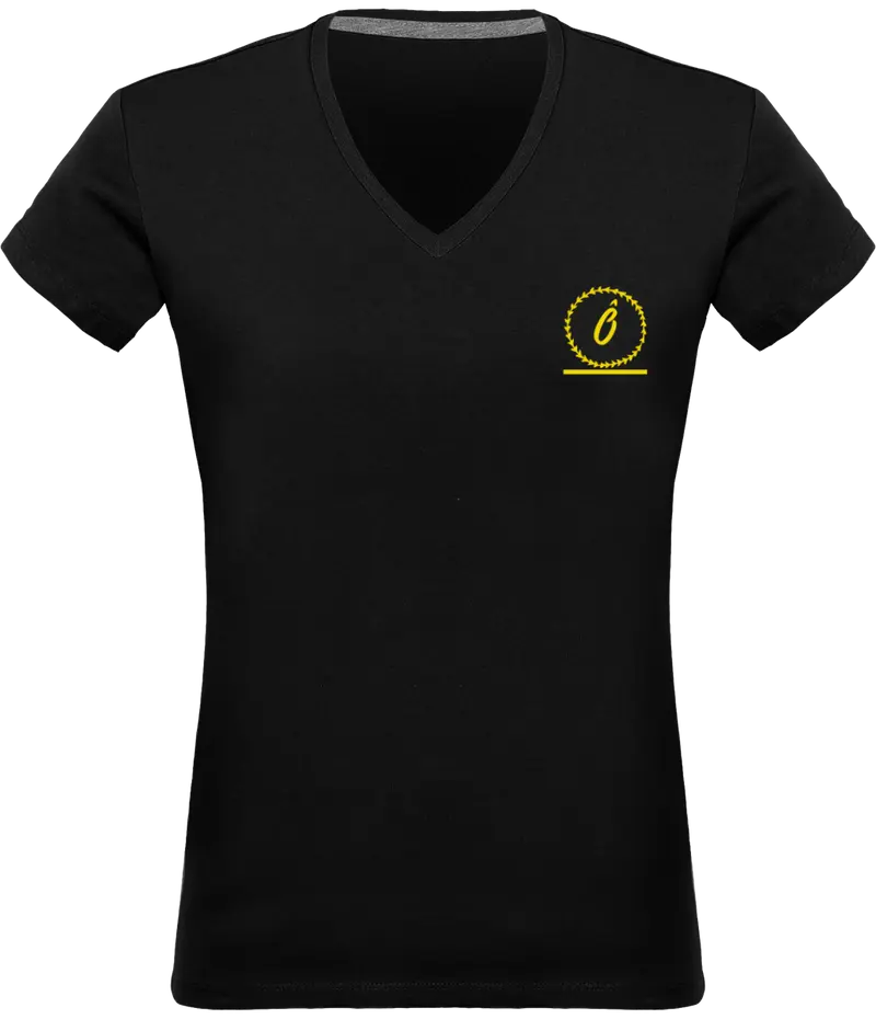 T-shirt Col V Femme Ô Gold Unique Queen Zou