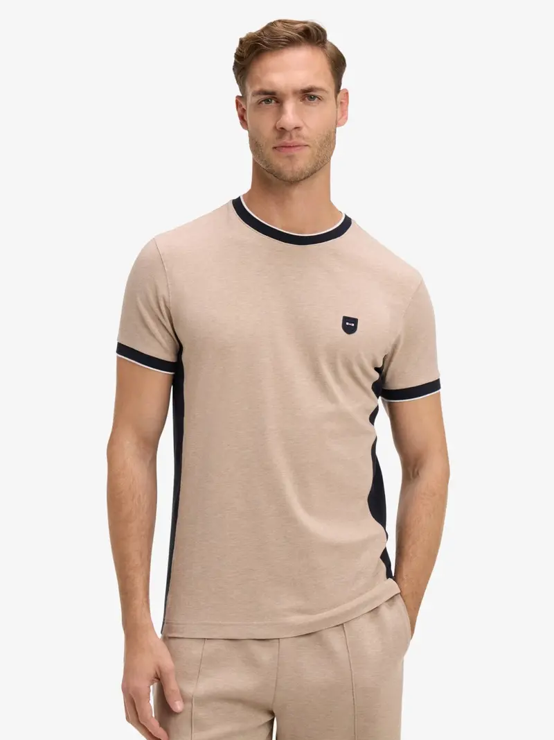 T-Shirt Eden Park beige en coton