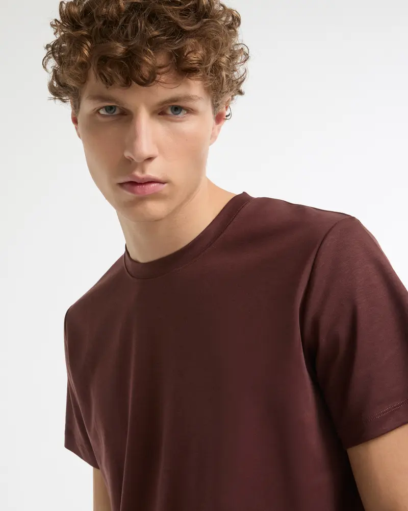 T-shirt en interlock coton et soie
