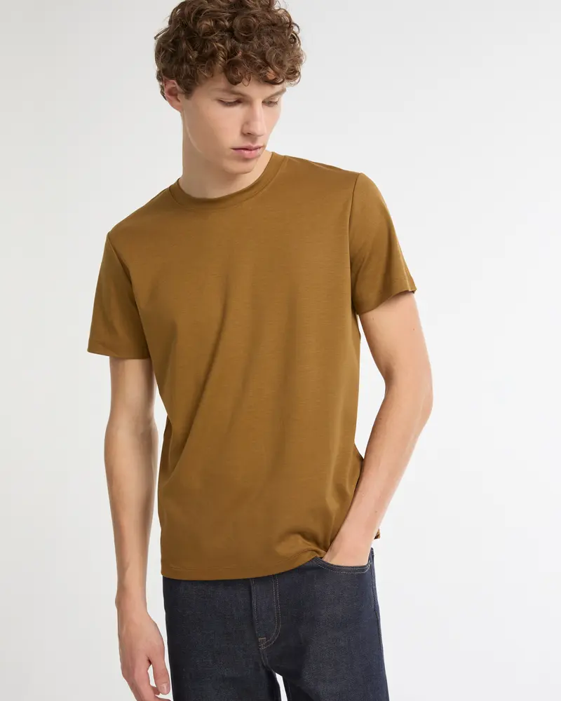 T-shirt en interlock coton et soie