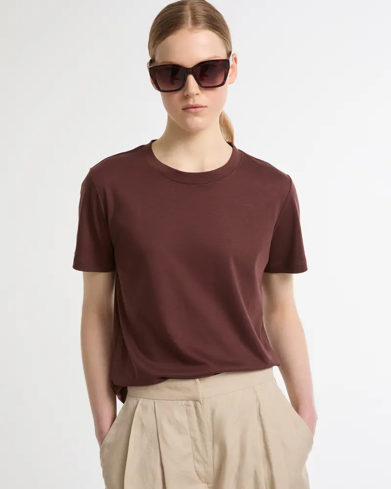 T-shirt en interlock coton soie
