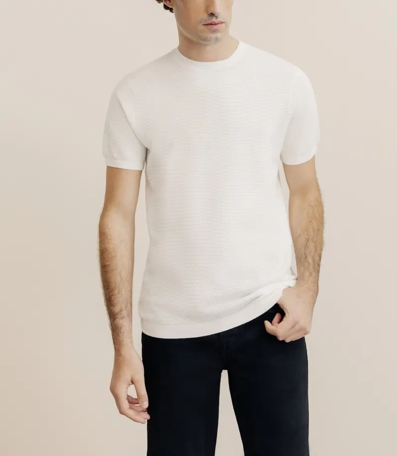 T-shirt en maille blanc